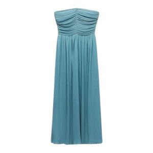 ZARA blue pleated dress