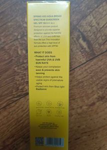 Spring H2O'S sunscreen gel with no white cast