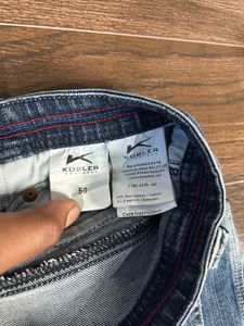 Men's Blue Denim Cargo Jeans