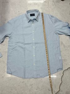 Light Blue Linen Mens Shirt