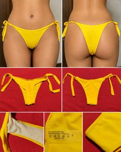 Yellow Side-Tie Bikini Bottom – Size S