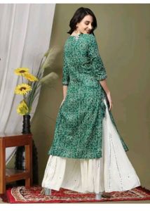 Elegant Green Printed Kurta