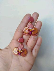 Orchid Flower Earrings