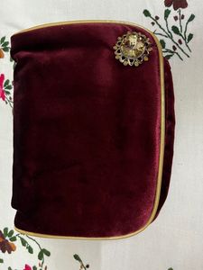 Mahroon Makeup Pouch