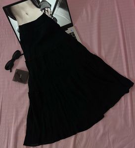 Black Tiered Maxi Skirt