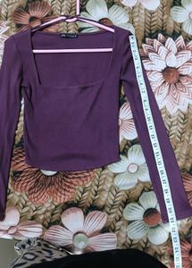 ZARA fitted square neck crop top