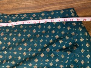 Vintage Teal Geometric Print Short Sleeve Shirt