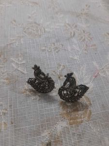 4 set of Oxidised Mirror Jhumka Earrings