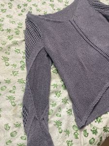 Chic Grey Knit Sweater