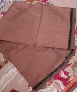 Elegant Brown Saree with Black Border