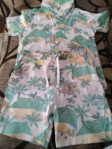 Boys' Tropical Print Shirt &amp; Shorts Set