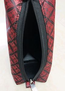🆕️ Pencil Pouch (Red-Grey Rexine-Leather)
