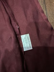 maroon Satin Slip Dress