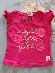 Cute Pink 'Stay Chic Girl' T-Shirt