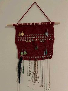 Handmade Crocheted Jewelry Organizer
