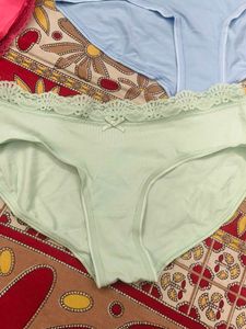 3 combo Lace Trim Panties - Colorful Set