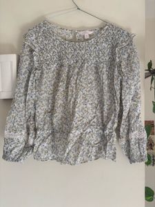Floral Smocked Long Sleeve Blouse