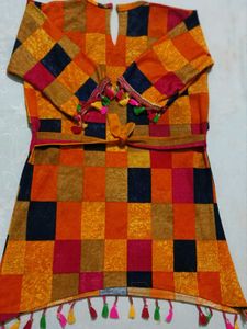 Colorful Patchwork Girls Kurta
