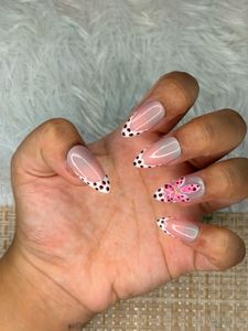 French Tip Butterfly Press On Nails