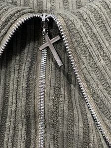 Ribbed Off-Shoulder Zip Top