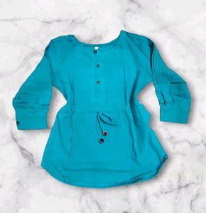 Teal Button-Down Tunic