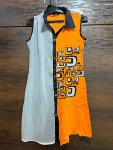 Funky Colorblock Sleeveless Dress