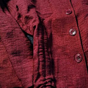 Stylish Maroon Jacket / top for layering