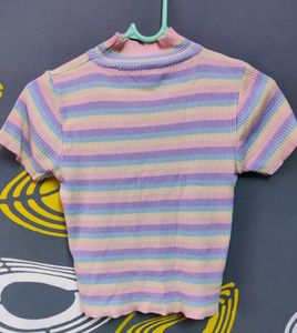 Turtle Neck Multicolor Top