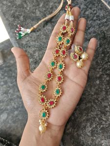 2 necklace combo with earrings