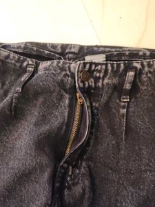 Black Wide-Leg High-Waist Denim Jeans