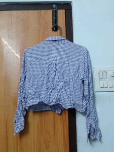 Checkered Cropped Shirt