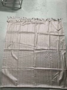 Elegant Silver Shawl with Tassels