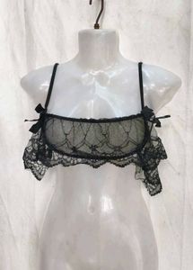 21245. Sheer Lace Bralette with Bow Detail
