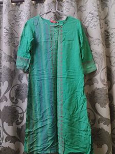 Green Striped Kurta