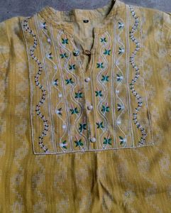 Yellow Floral Kurti