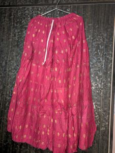 Elegant Floral Print Skirt
