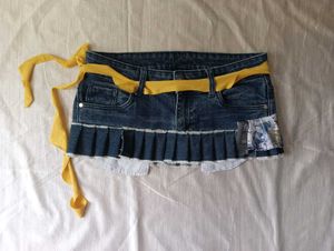 Upcycled Denim Ruffle Skirt – "Tokyo Drift" Editio