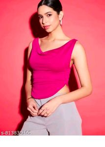 pink sleeveless top for women
