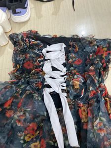 handmade original Floral Print Dress
