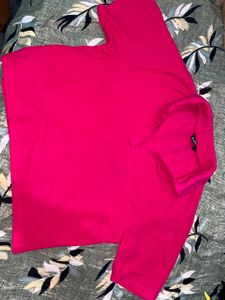 Bright Pink Short Sleeve Top