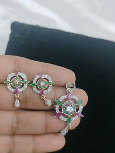 Multi Gold Silver Mix Pendant Set