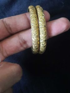 Set of Four Ornate Bangles And Two thick Bangle