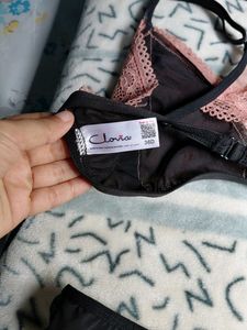 Clovia Mesh Lace Bralette and Panty Set