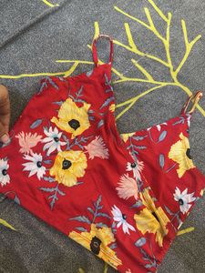 Red Floral Cami Top