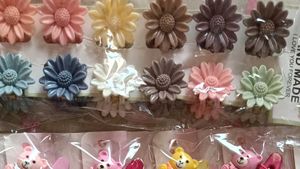 Cute Flower Hair Clips Set 10piece