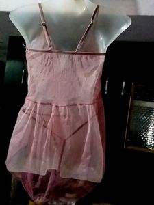 Charming Pink Babydoll Lingerie Set