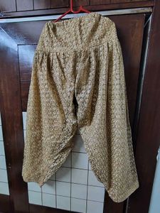Elegant Golden Embroidered Salwar