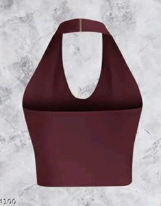 Stylish Red Halter Neck Crop Top