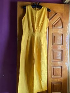 Yellow Sleeveless Jumpsuit