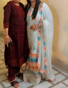 sharara suit stitched